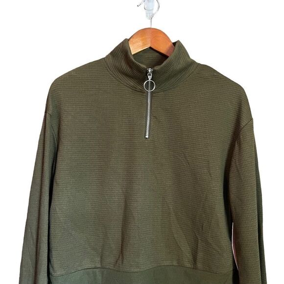 NWT! Crave game  green eagle quarter zip sweater - Picture 2 of 10